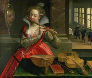Van Baburen-Donna con flauto 